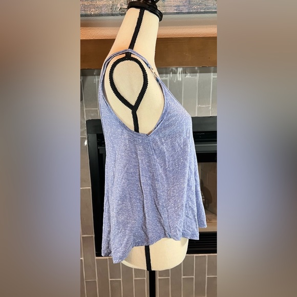 Free people We the Free Tank Metal Ring Straps Heathered Blue Size Small - Picture 4 of 5